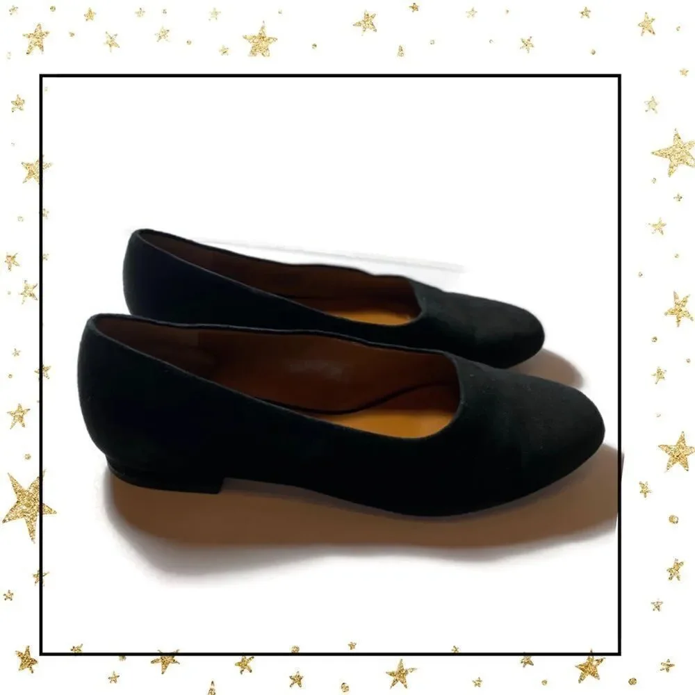 H by Halston Women's Linda Black Suede Flats 6
